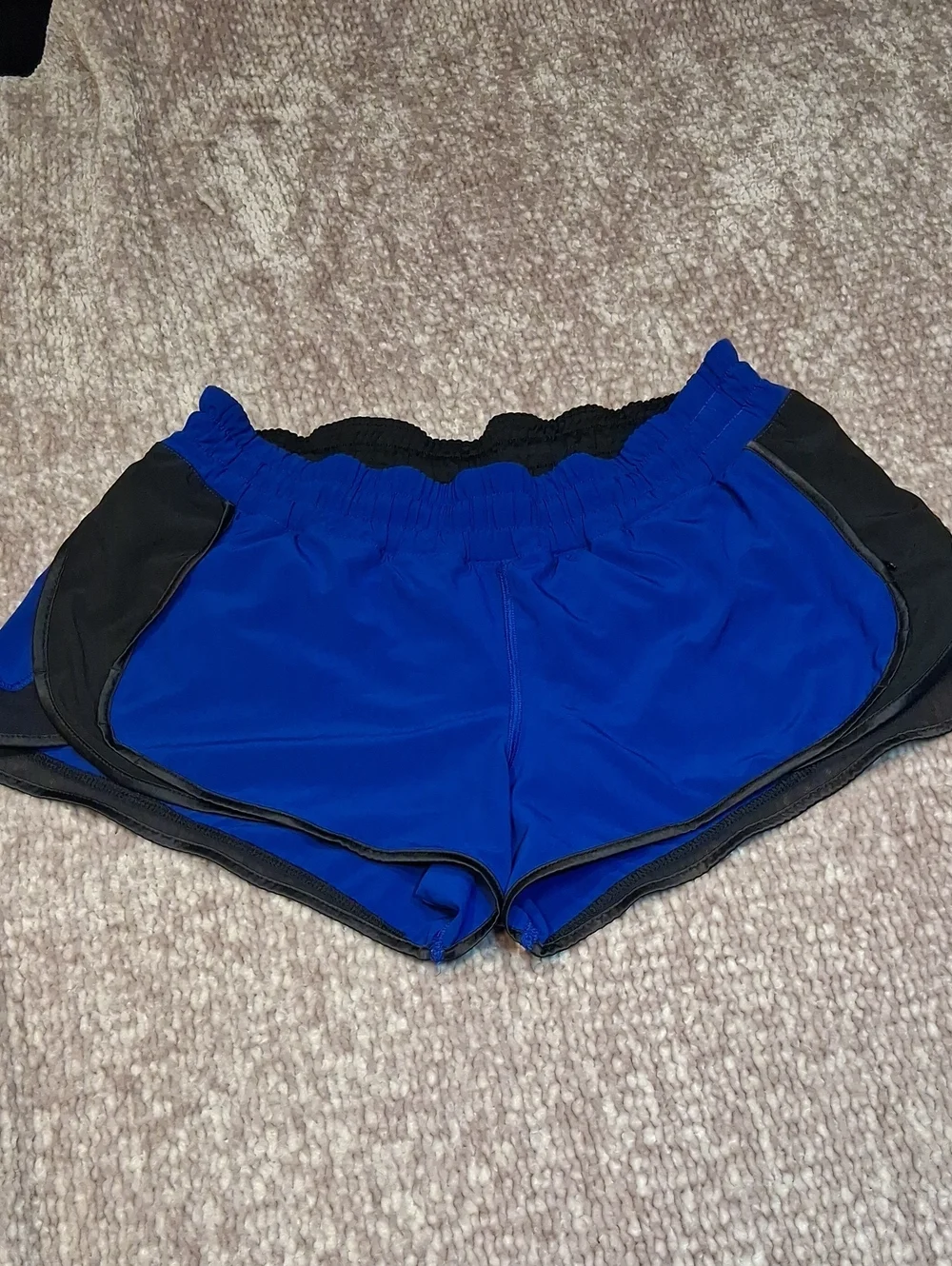 lululemon athletica Royal Blue and Black Athletic Hotty Hot Short